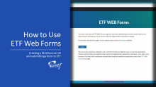 How to Use ETF Web Forms title screen.